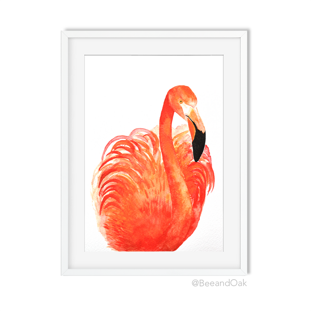 Flamingo Art Print - Bee & Oak