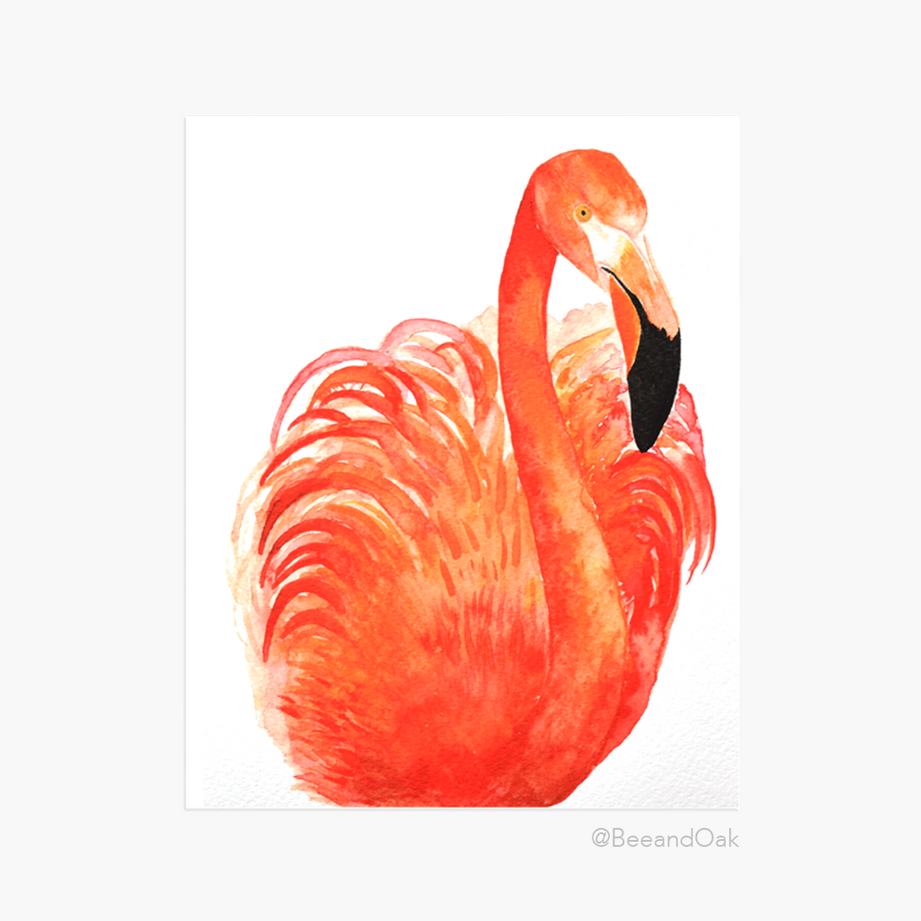 Flamingo Art Print - Bee & Oak