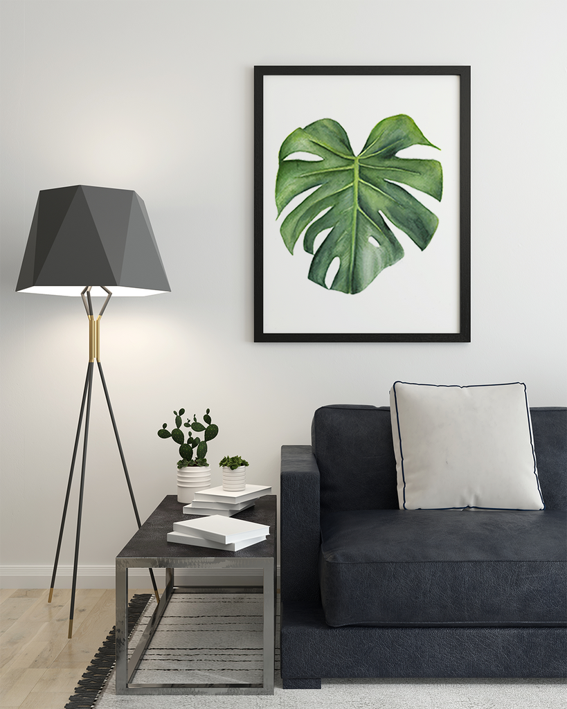 Monstera Leaf Art Print - Bee & Oak