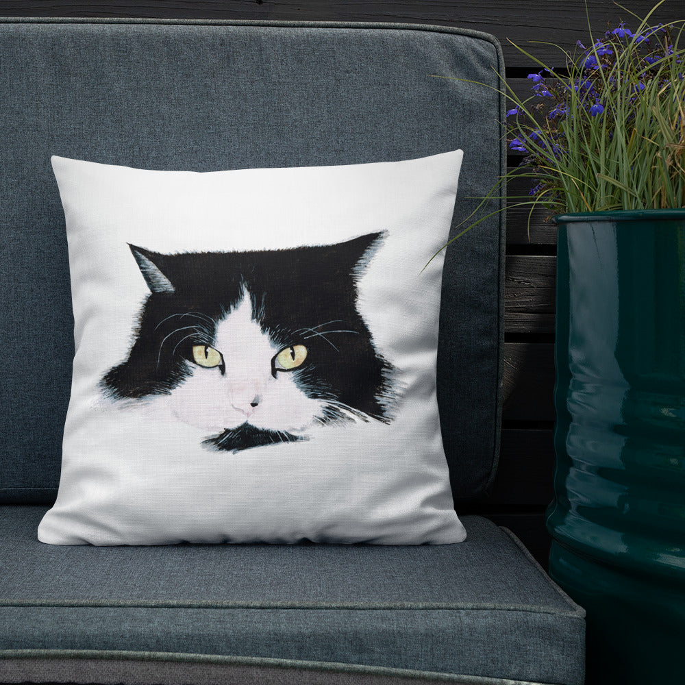 Black & White Cat Pillow - Bee & Oak