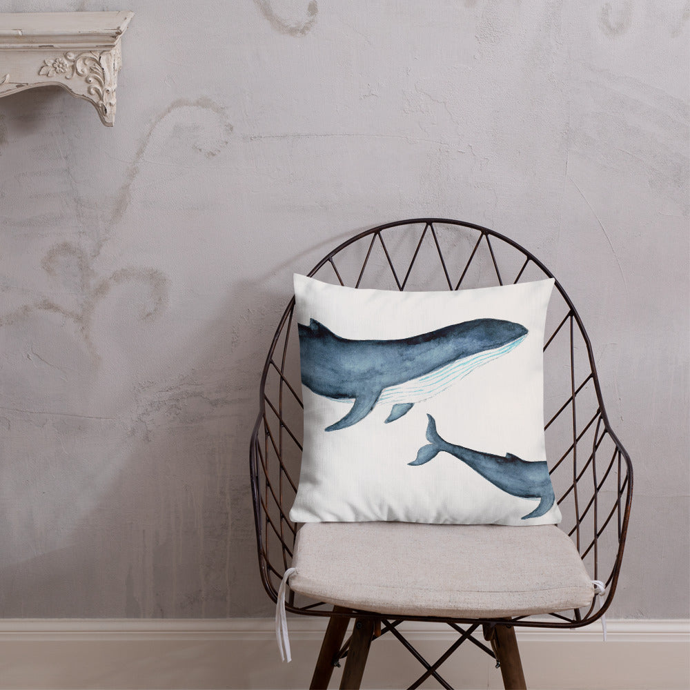Whale Premium Pillow - Bee & Oak