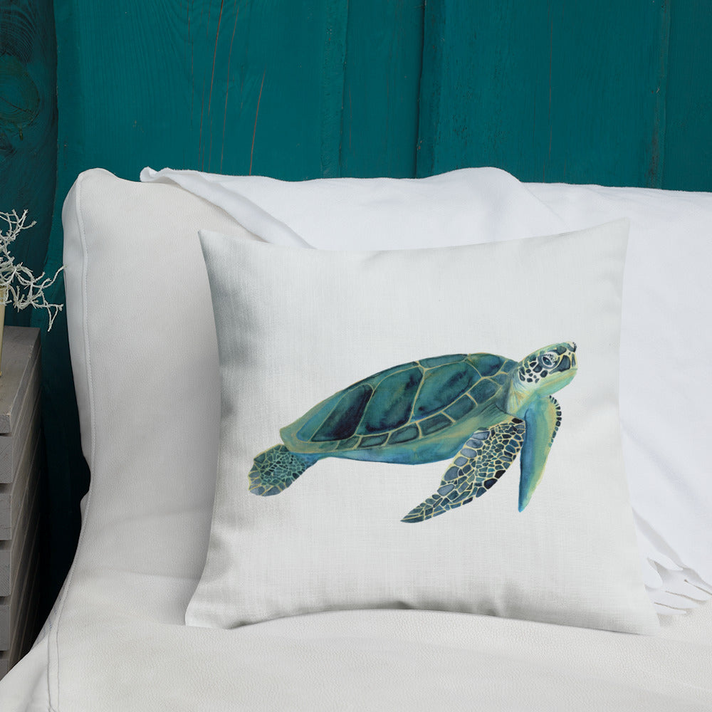 Sea Turtle Premium Pillow Bee Oak