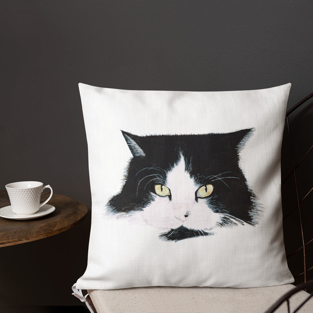 Black & White Cat Pillow - Bee & Oak