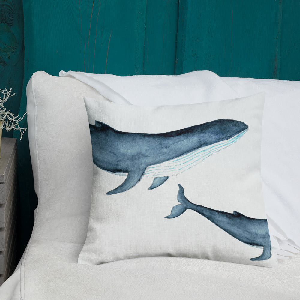 Whale Premium Pillow - Bee & Oak